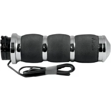 Avon Air Cushioned Heated Grips - Chrome Motorcycle Street Bike AIR-91-FLY-HT