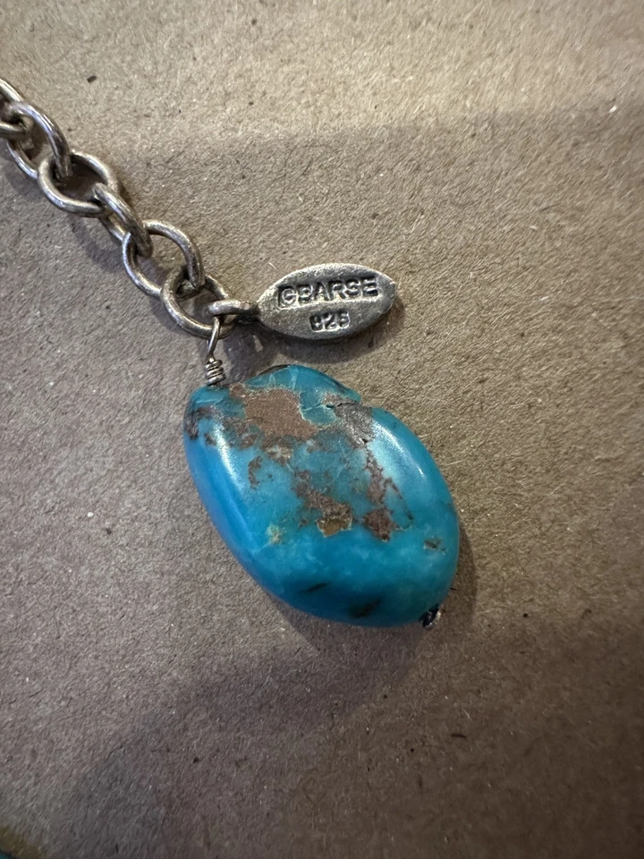 Collar pepita turquesa plata esterlina Barse Foto 2 de 2