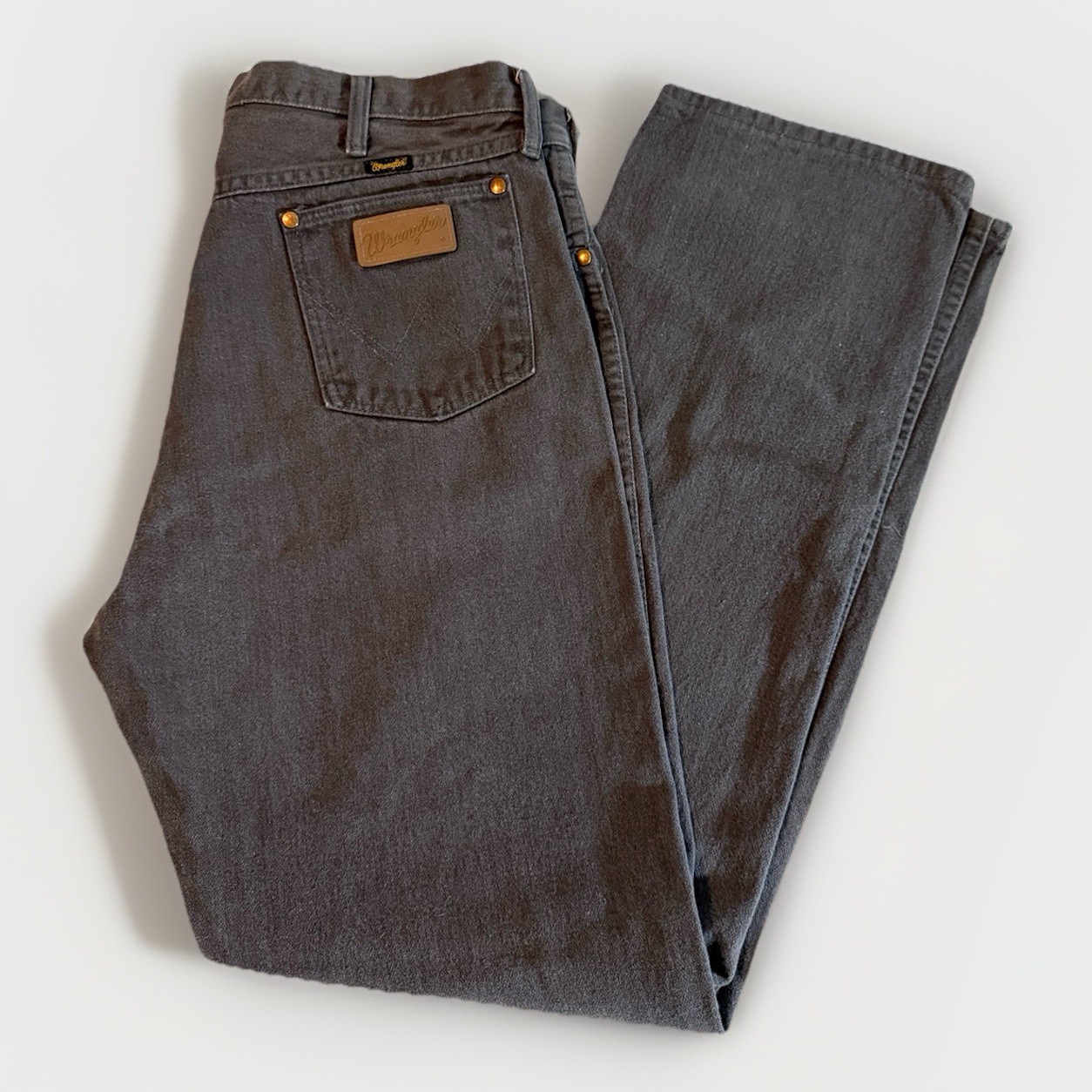 Wrangler Cowboy Cut Gray Cotton Denim Straight Regular Fit M