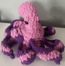 Crocheted Octopus Plush Toy 5  Purple