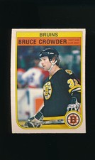 1982-83 OPC #9 Bruce Crowder RC * Right Wing * Boston Bruins * NM *