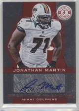2012 Totally Certified Platinum Red 271/290 Jonathan Martin #138 Auto c2c