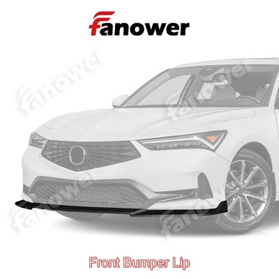 Carbon Style Front Bumper Splitter Spoiler Lip Trim For Acura Integra 2023-2025