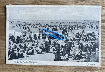 On The Sands Blackpool geschäftige animierte Szene 1906