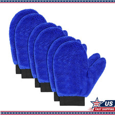 6 Pcs Microfiber Dusting Mitt Car Wash Mitts Cleaning Glove With Thumb Reusable 6 Pcs Microfiber Dusting Mitt Car Wash Mitts Cleaning Glove With Thumb Reusable