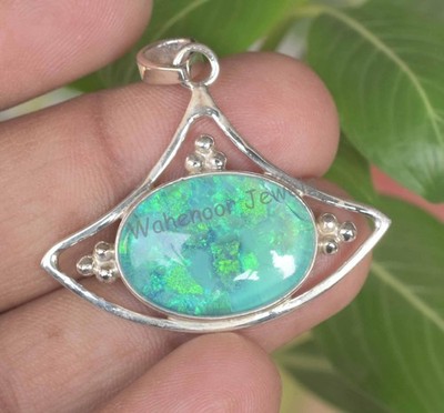 28.45 CT Natürlich Monarch Feuer Opal Cabo 925 Sterlingsilber Anhänger Certified