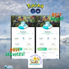 Pokémon Go - Shiny Psyduck (Swim Ring) With Special Backround -Trade or Mini PTC