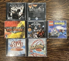 Lot of 7 Windows PC dvd Video Games: Battlefield 1942; Red strike; Star Wars B..