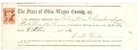 Civil War era 1866 marriage Cert. Clinton G Hamburgh to Fabistra McBean