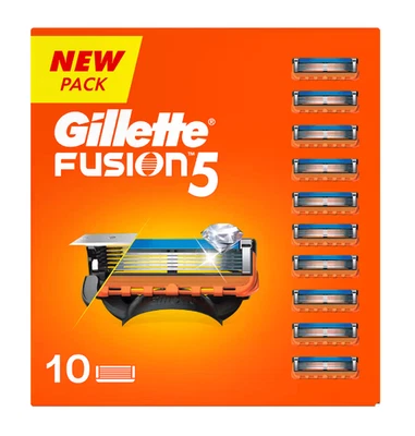 Pack 10 de Lames GILLETTE Fusion 5 Recharges Rasoir Lot Genre Proglide ORIGINAL