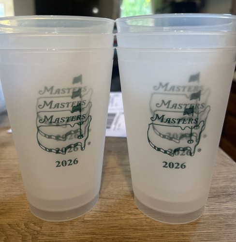 Official Augusta National Masters Golf Cups 2026 - Set of  6 CUPS -FAST SHIPPING