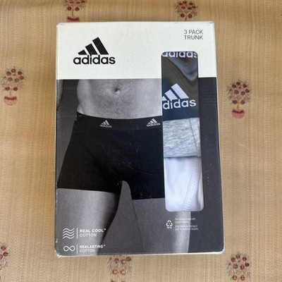 Adidas Men's Black 3 Pack Active Flex Cotton Trunks S  28-30 