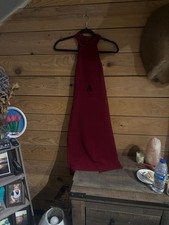 Rhapsody Burgundy Halter Neck Textured Cut-Out Mini Dress