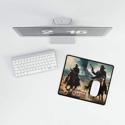 Cowboy Desk Mat, Western Style Deskpad for Office or Home, Cowgirl Mouse Pad, - Picture 9 of 13