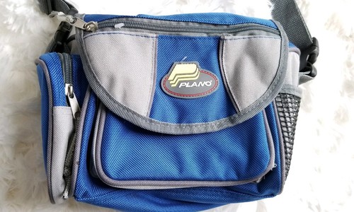 Plano Softsider Borsa Sistema Attrezzi da Pesca Grigio/Blu NUOVA - Foto 2 di 8