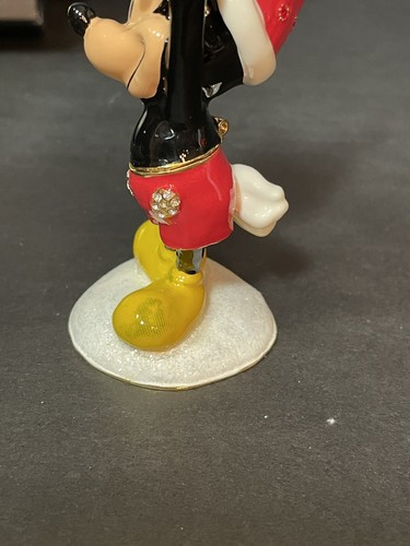 DEPT 56 Disney Showcase Mickey Mouse Weihnachten Schmuckschatulle mit Schmucksteinen in Box - Bild 9 von 20