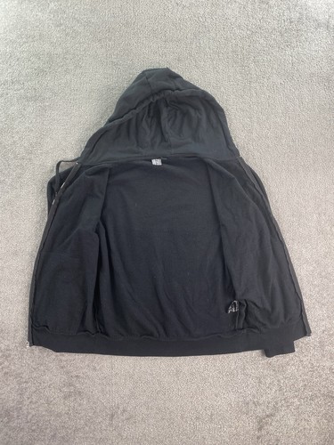 Volcom Hoodie Mens Small Black Blue Geometric Graphic Spell Out Logo Skater Y2k - Picture 2 of 11