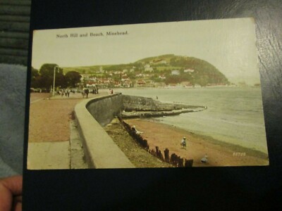 Postkarte von North Hill und Beach, Minehead (unbesendet)