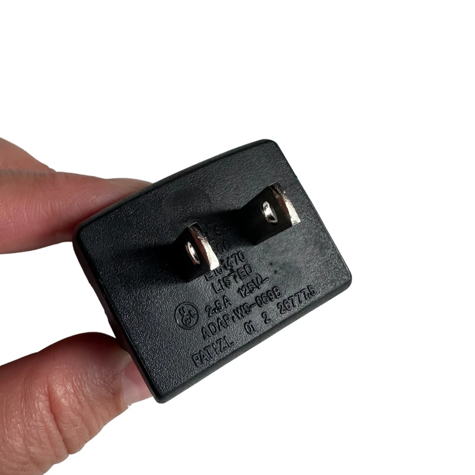 2 Prong Right Angle AC power Plug adapter IEC C7 receptacle to NEMA 1-15P -US - Image 3 of 4