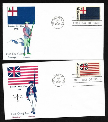 #1345-1354 6c Historic Flags - Set of 10 Cachetcraft / Messineo FDCs - Picture 4 of 6