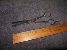 Vintage Charlescraft Forged Steel Hair Thinning Barber Shears Scissor Italy Used