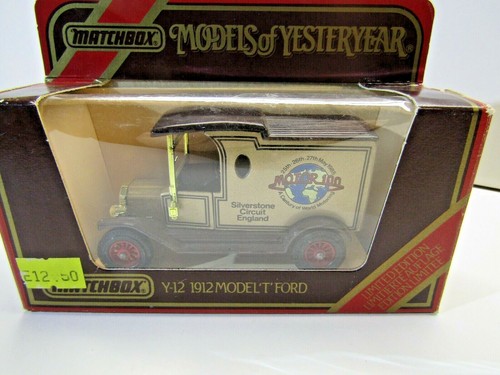 Matchbox Models of Yesteryear Y-12 1912 Ford Model T "Motor 100 S'ston" Die Cast