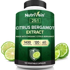 Nutrivein Organic Citrus Bergamot 25:1 Bergamia Extract 1400 mg