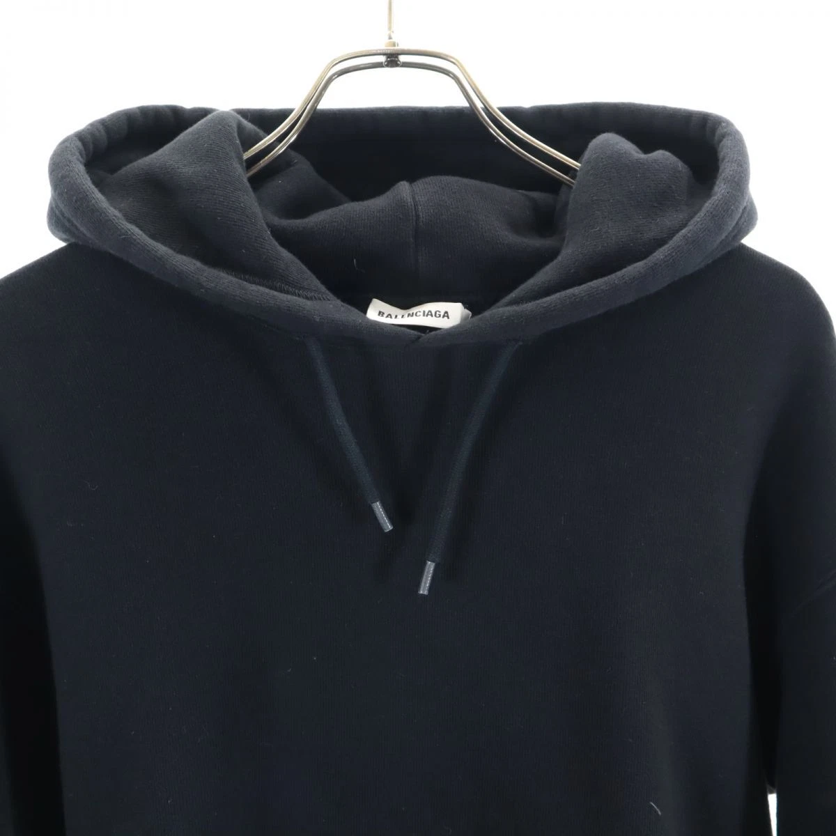 BALENCIAGA Felpe Manica Lunga XS Nero Cappuccio: Fodera in Pile Donna