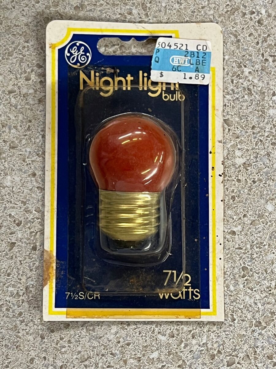 円柱儀 GE Round Logo Vintage Ceramic Red 7 &1/2 Watt S11 Light Bulb