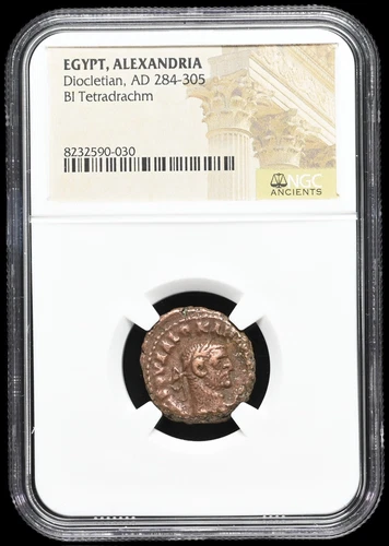EGYPT, Alexandria. Diocletian. AD 284-305. Potin Tetradrachm, NGC Certified