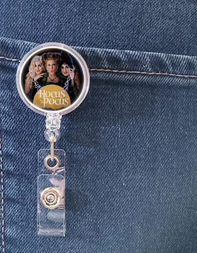 Disney Hocus Pocus, Halloween Witches, Retractable Badge Name Tag ID Holder 3D - 第 3/6 張圖片