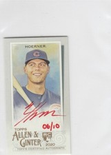 NICO HOERNER 2020 TOPPS ALLEN & GINTER MINI AUTOGRAPH RED INK AUTO 6/10 RC ZI