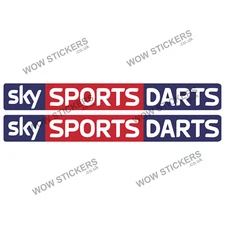2 x Sky Sports Darts Sticker Decals Logo Badge Man cave games room (Choose Size)