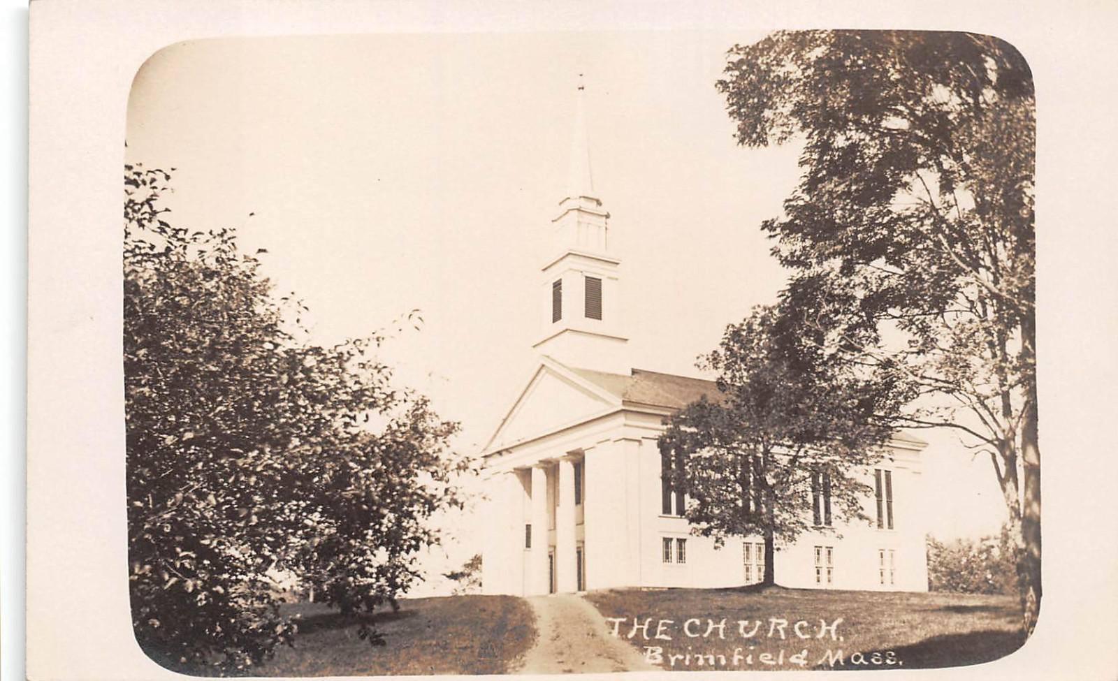 BRIMFIELD, MA THE CHURCH REAL PHOTO POST CARD c. 191020 eBay