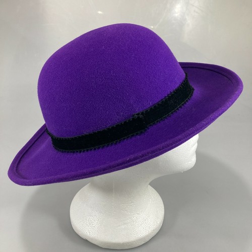 Adolfo Realites Womens Purple Wool Hat 
