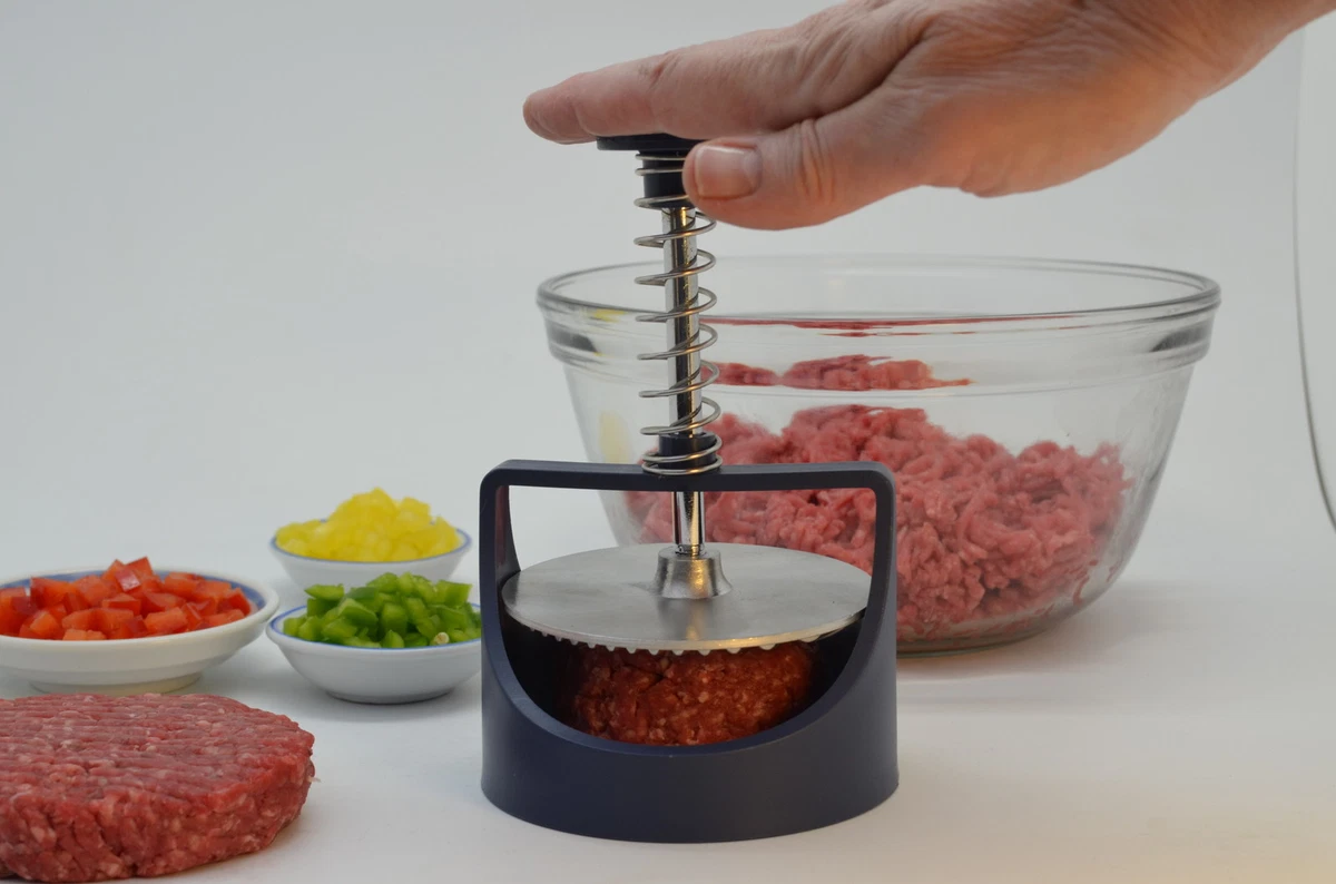 Prensa rápida Neat Ideas - ¡Hamburguesas caseras saludables! Prensa de hamburguesas