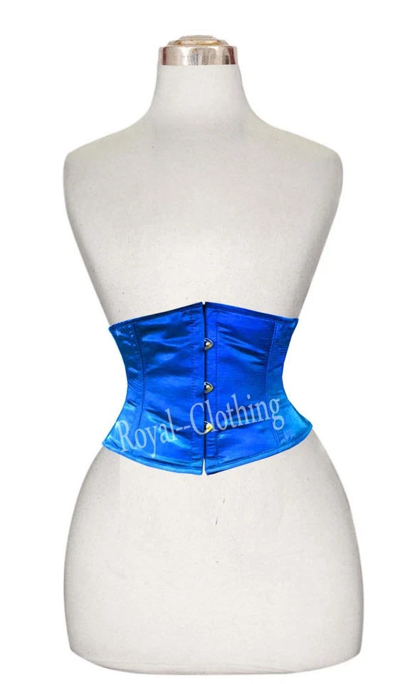 Double Steel Boned waist training Waist Trainer Under-bust Satin Corset 8079S - Image 3 of 4