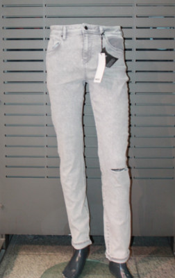 MEXX Skinnys Mid Waist Women's Jeans Gray New With Real Knee Slit