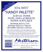 Masterson Sta-Wet Handy Palette Acrylic Paper Refill 30 Sheets