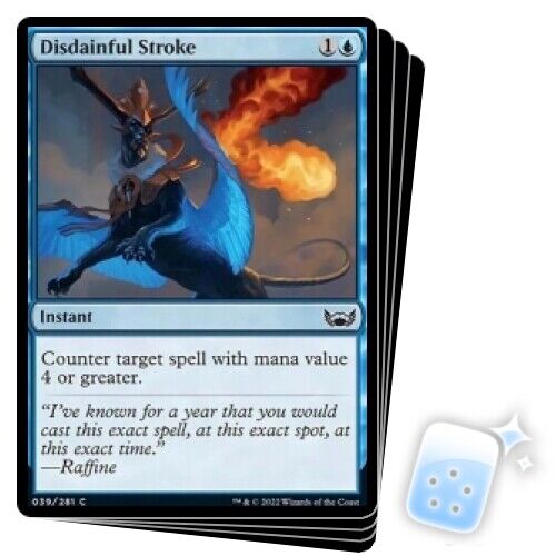 DISDAINFUL STROKE X4 Streets Of New Capenna SNC Magic MTG MINT CARD - Picture 1 of 1