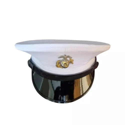USMC US Marine Corps Dress Blue white enlisted frame hat cover
