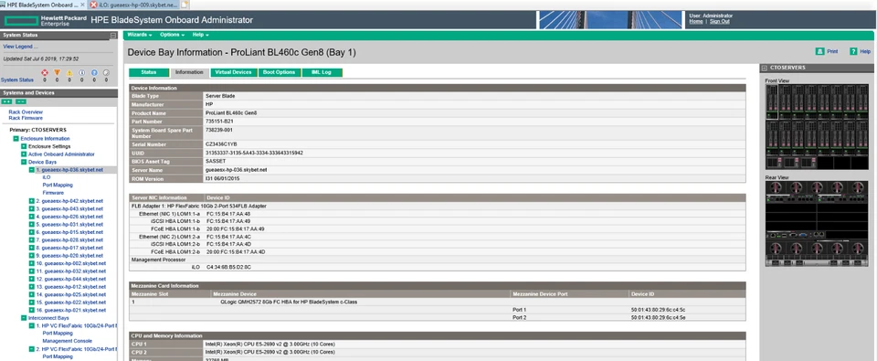 HPE BLC7000 G3 Platinum BladeSystem 32x E5-2697v2 **384 XEON Cores** 4TB RAM HPC - Image 4 of 4
