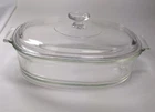 Vtg PYREX Corning Oval Roaster & Lid Clear Glass Baking Dutch Oven A-180 USA