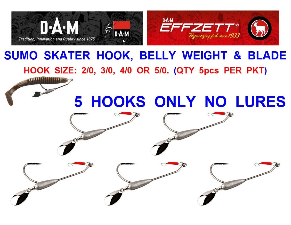 DAM EFFZETT SKATER HOOK BELLY WEIGHT+SPINNER BLADE SEA COARSE FISHING BAIT  LURES - Main Image