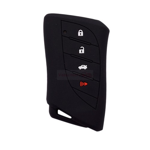 Fit Lexus ES UX IS NX GS 4 Button Smart Remote Key Fob Silicone Case Cover Black - Picture 3 of 6