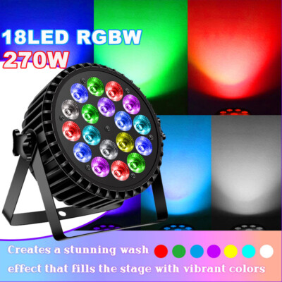 RGBW Beam Stage Lighting 270W Par Light 18LED DJ Disco Party Club Light DMX512