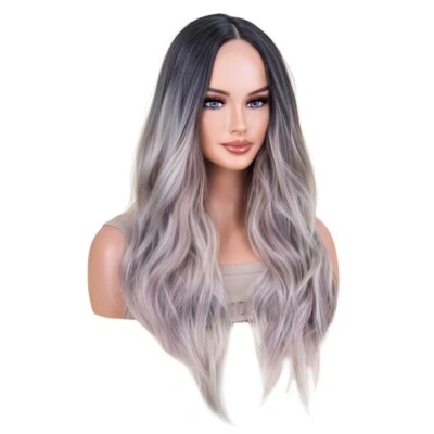 26 Inch Natural Wavy Hair Wigs Heat Resistant Fiber Synthetic Wigs