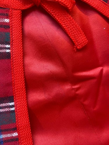 Vintage Harrods Skirt Vest Shawl Outfit Red Plaid Wool Blend Girls Size 4 #95 - Picture 3 of 5