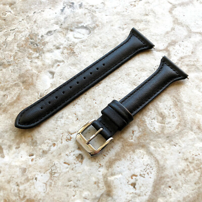 Black Slim Elegant Leather Strap Band for Samsung Gear S3 Frontier & Classic