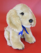 FAO Schwarz RETRIEVER DOG Plush Stuffed Puppy Toys R Us GSD Blue Ribbon